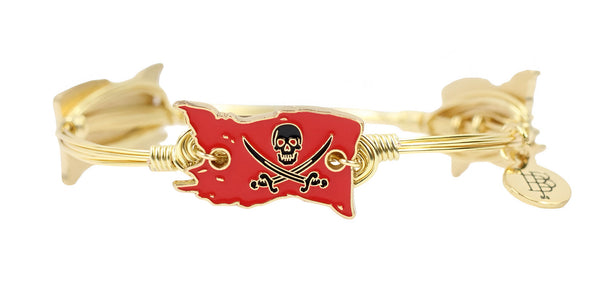 Raise the Flags Bangle Bracelet - Red
