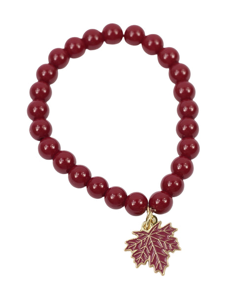 Stacker Stretch Bracelet - Scarlet Leaf