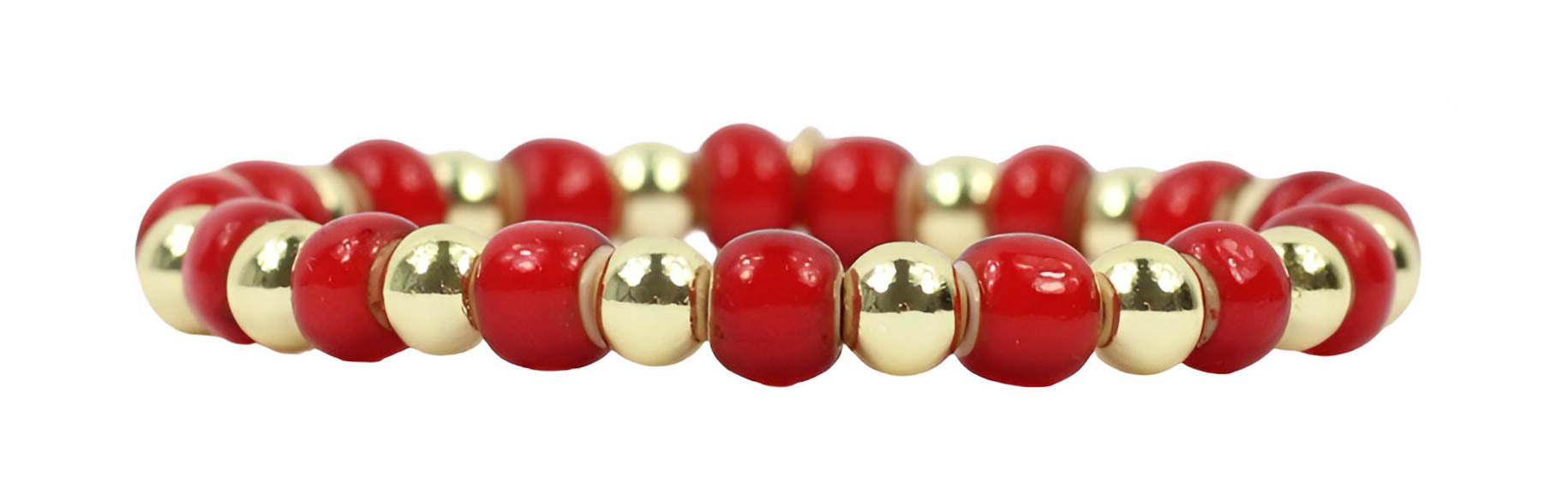 Annie Stretch Bracelet - Fiery Red