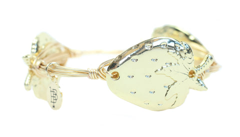 The Golden Strawberry Bangle Bracelet