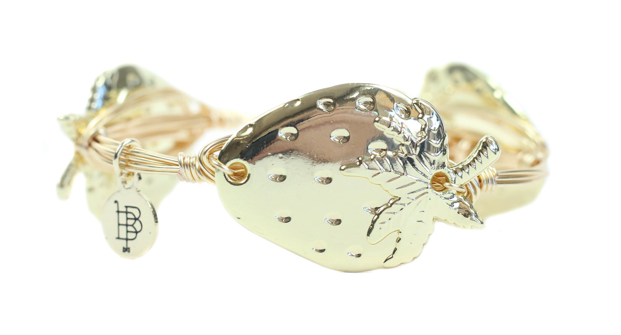 The Golden Strawberry Bangle Bracelet