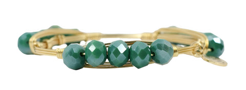 Teal Sparkle Bangle Bracelet