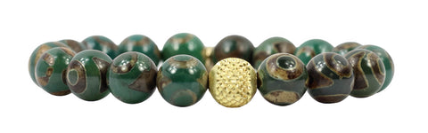 Shelby Stretch Bracelet - Forest Jasper