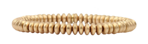 Stacker Stretch Bracelet - Matte Gold Slice