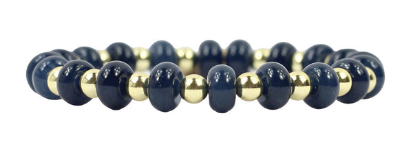 Annie Stretch Bracelet - Navy Slice