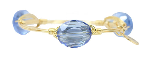 Blue Sparkle Bangle Bracelet