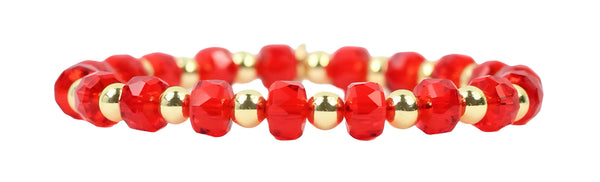 Annie Stretch Bracelet - Candy Red