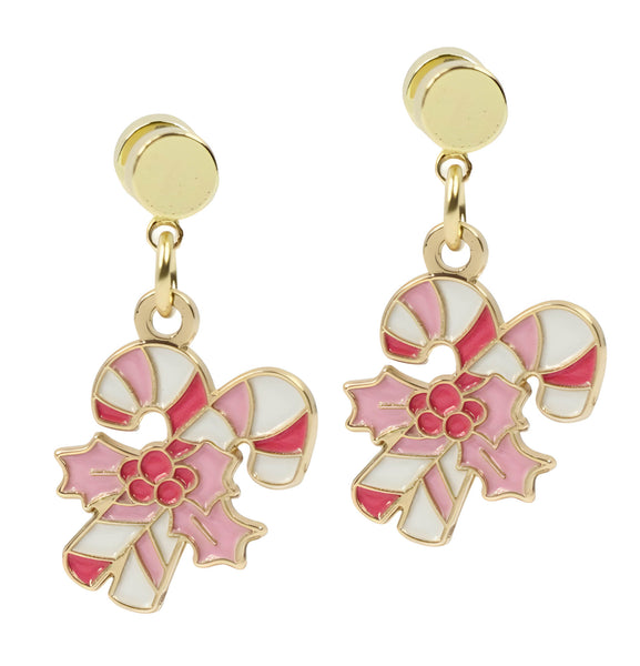 Candy Cane Earring - Pink