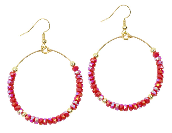 The Chloe Earring - Red Sparkle