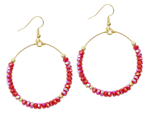 The Chloe Earring - Red Sparkle