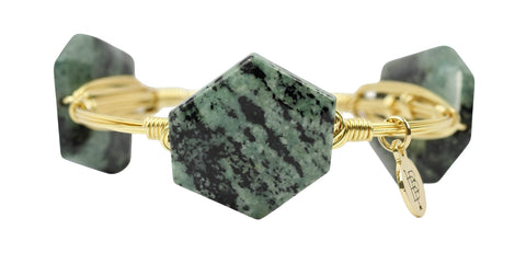 The Green Granite Bangle Bracelet