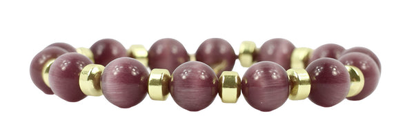Shelby Stretch Bracelet - Plum