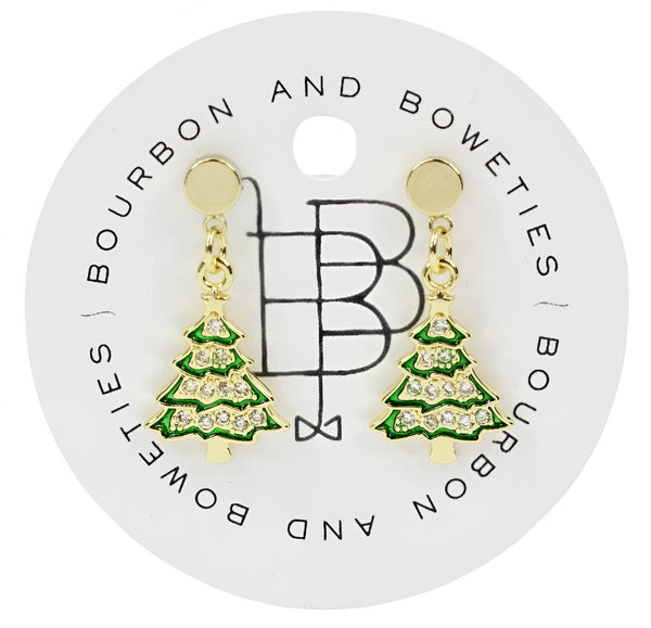 Rhinestone Tree Earring