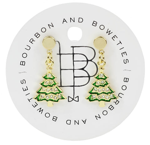 Rhinestone Tree Earring