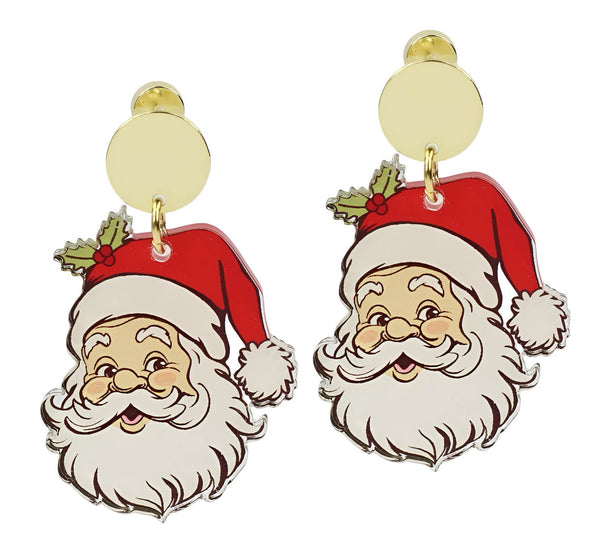 Santa Earring - Red