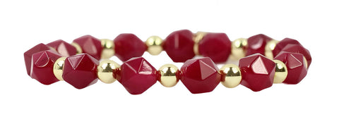 Annie Stretch Bracelet - Holly Berry