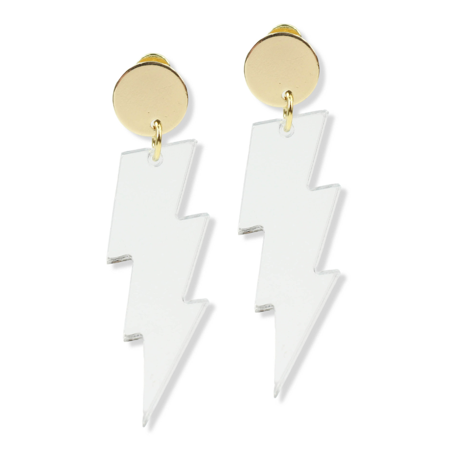 The Silver Lightning Bolt Earring