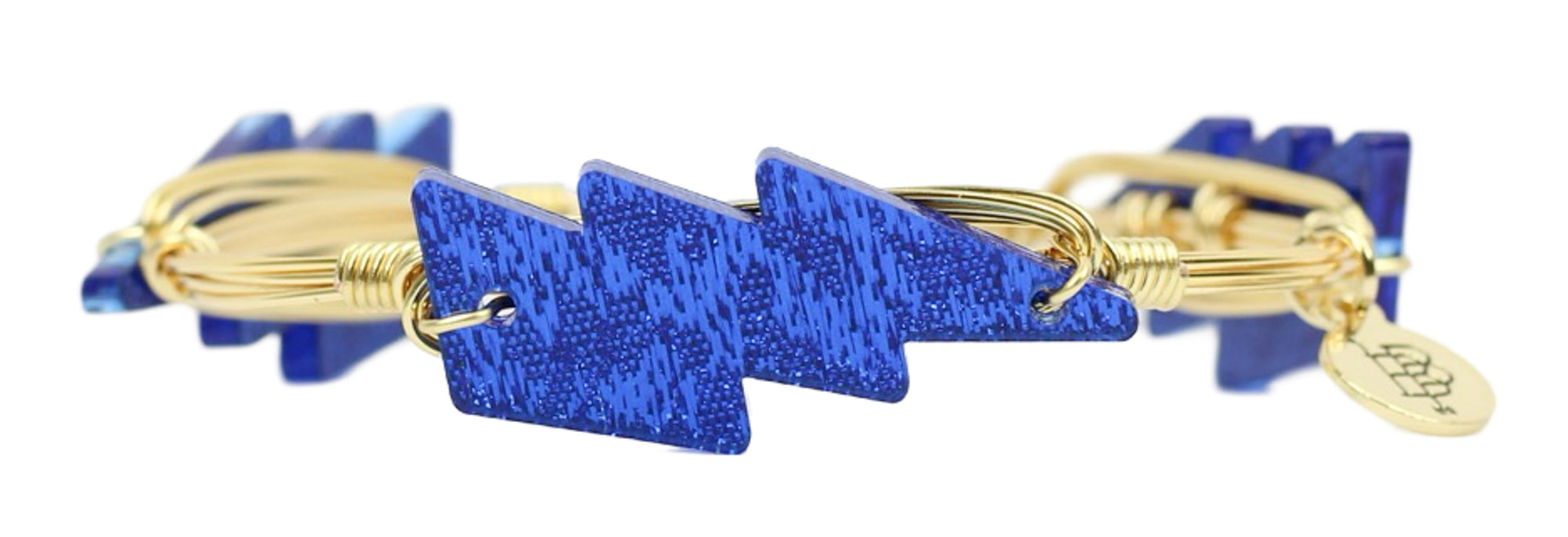 The Lightning Bolt Bangle - Blue Shimmer