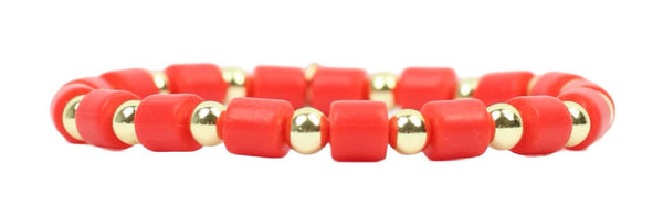 Stacker Stretch Bracelet - Red Hot
