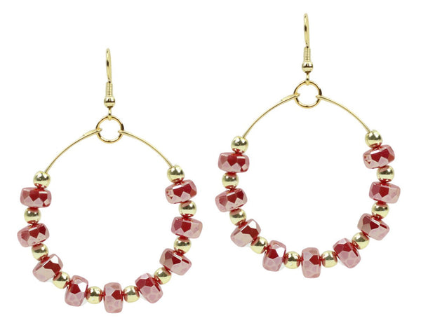 The Chloe Earring - Red Sparkle