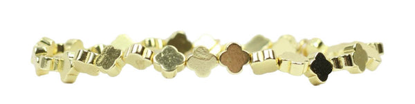 Stacker Stretch Bracelet - Gold Clover