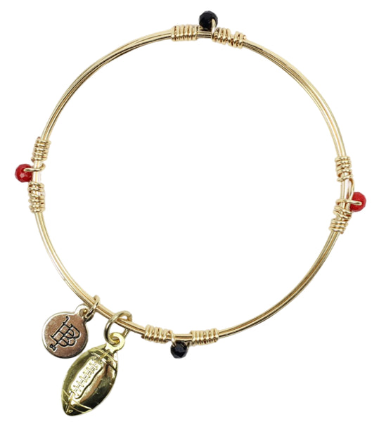 The Gameday Bangle - Red + Black