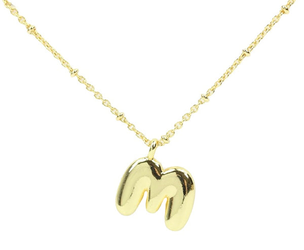 Bubble Initial Necklace