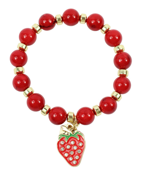 Shelby Stretch Bracelet - Berry Sweet Red