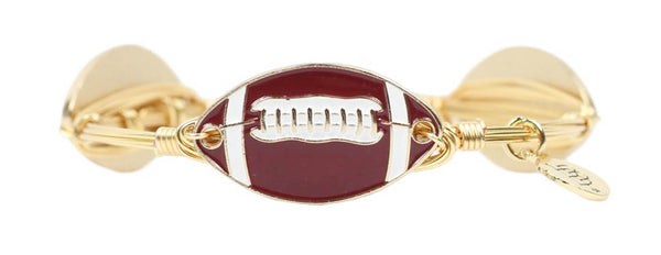 The Football Bangle Bracelet - Brown