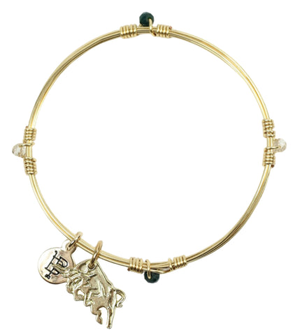 The Gameday Bangle - Green + Gold