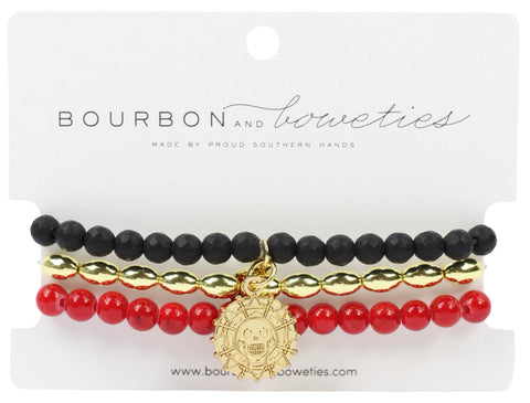 Gasparilla Stretchy Stack - Skull Medallion