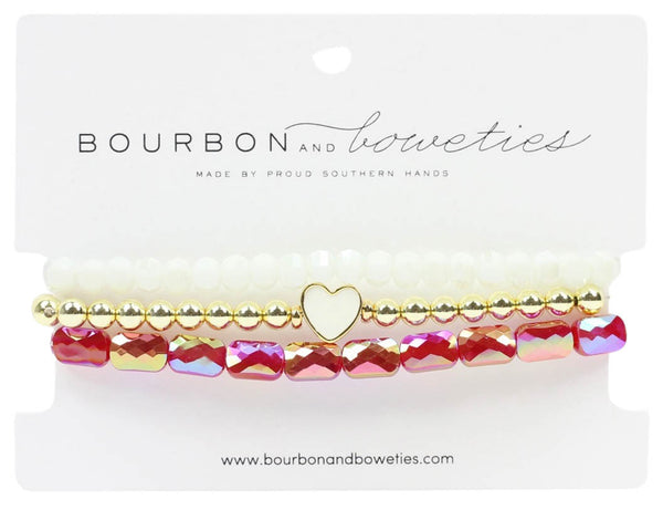 I <3 You Stretchy Stack - White