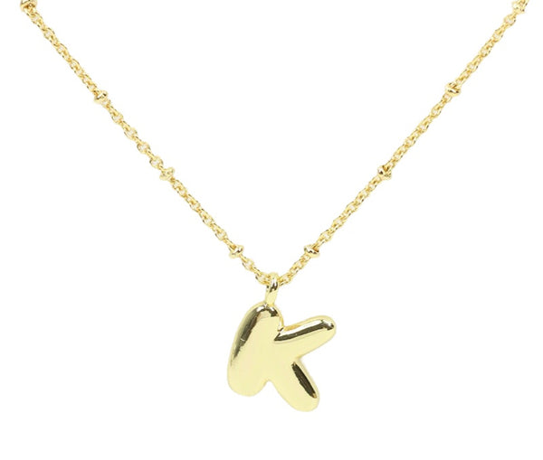 Bubble Initial Necklace