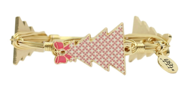 The Gingham Tree Bangle Bracelet - Pink