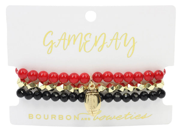 Gameday Stretchy Stack - Black + Red