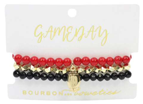 Gameday Stretchy Stack - Black + Red