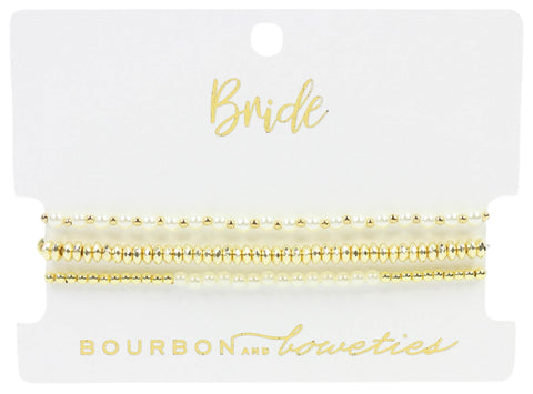 The Bride Stretchy Stack - Pearl Bar