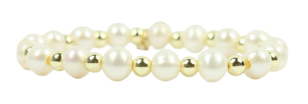 Annie Stretch Bracelet - Pearl