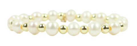 Annie Stretch Bracelet - Pearl