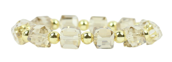 Shelby Stretch Bracelet - Champagne Square