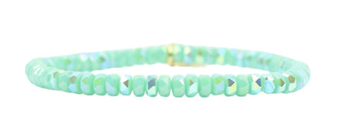 Stacker Stretch Bracelet - Micro Aquamarine