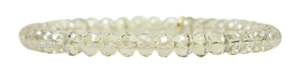 Stacker Stretch Bracelet - 6mm Champagne Donut