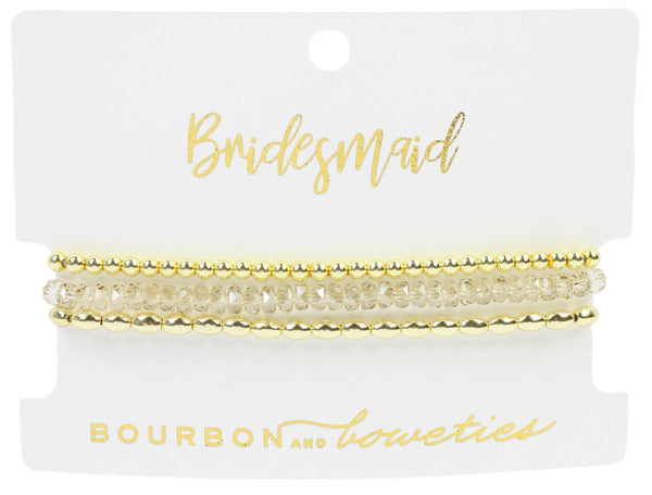 The Bridesmaid Stretchy Stack - Champagne