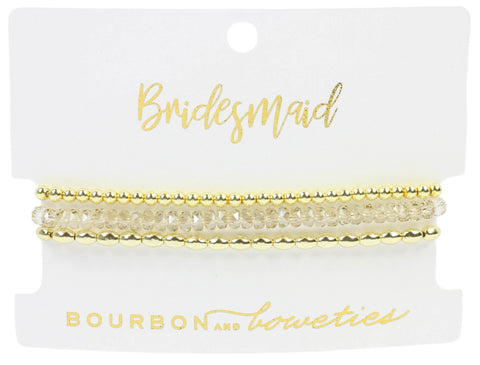 The Bridesmaid Stretchy Stack - Champagne