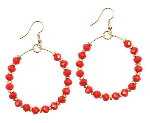 The Chloe Earring - Bright Red