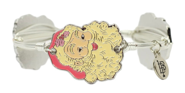 Retro Santa Bangle Bracelet - Pink