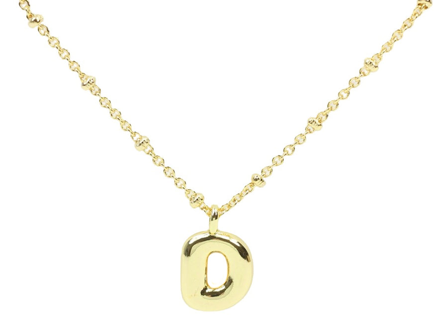 Bubble Initial Necklace