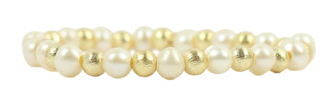 Annie Stretch Bracelet - Pearl Mix