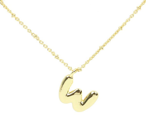 Bubble Initial Necklace