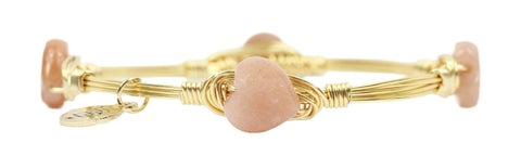 The Moonstone Heart Bangle Bracelet
